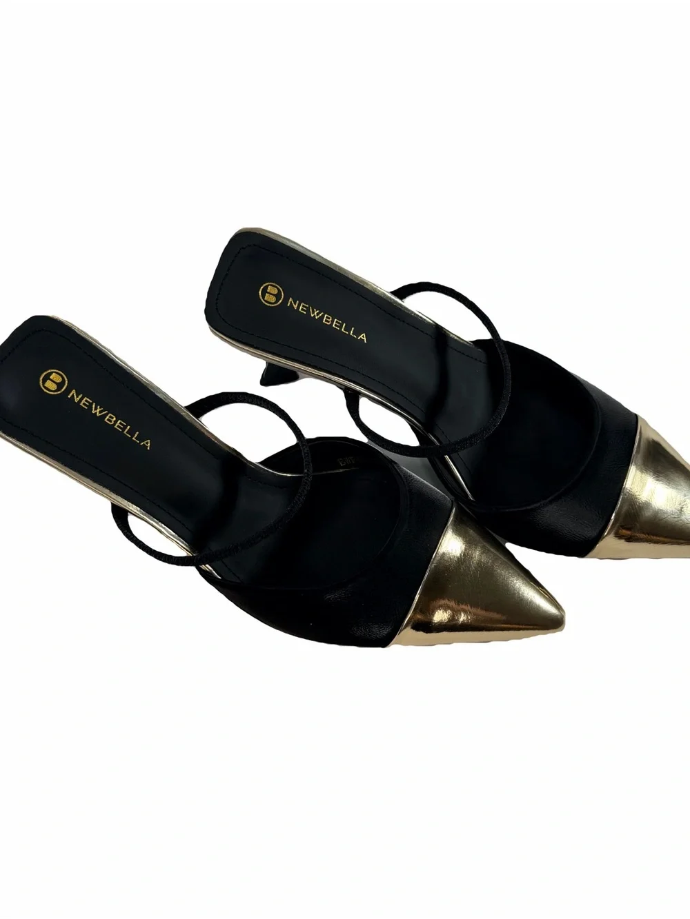 NWT NEWBELLA Pointed Toe Kitten Heel Mules Size 8